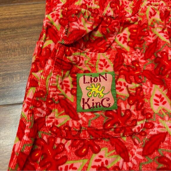 Lion King Vintage Disney Store red/pink jungle pattern pants - Picture 5 of 6